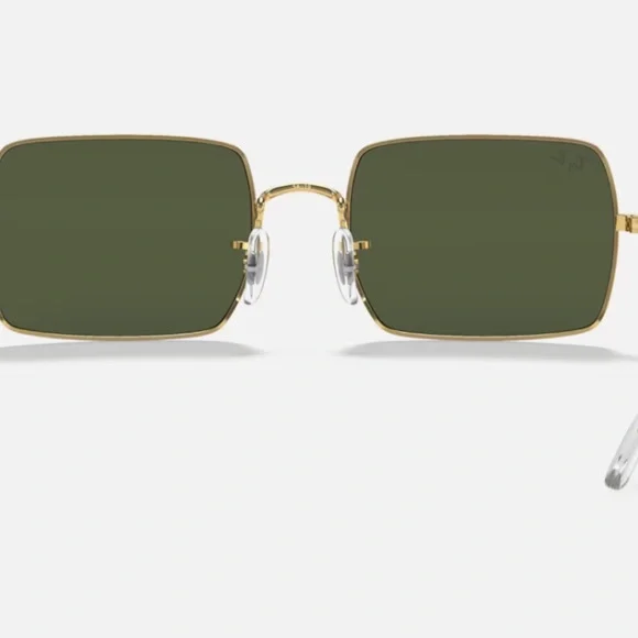 Ray-Ban Rectangle sunglasses (RB1969). Polished gold frame/G-15 green lenses - Picture 8 of 11